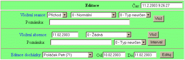 Docházkový systém Docházka 3000