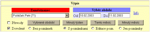 Docházkový systém Docházka 3000