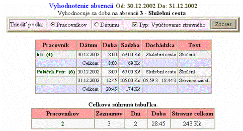 Docházkový systém Docházka 3000
